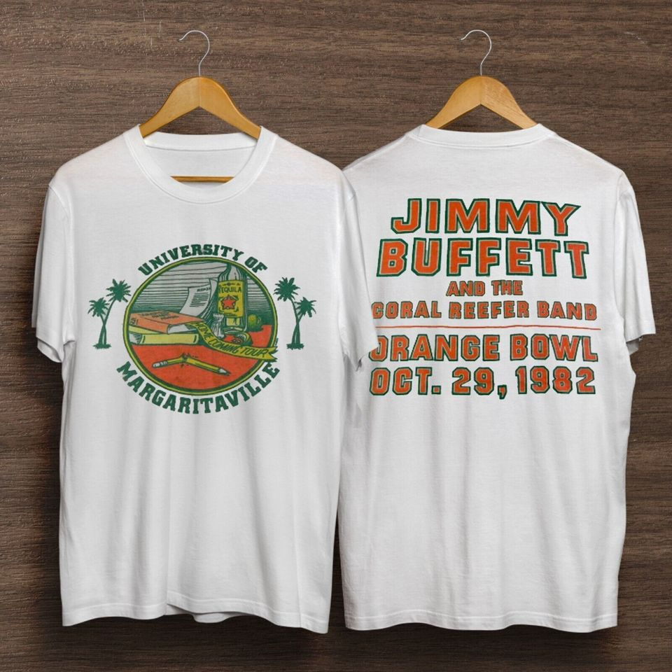 1982S Jimmy Buffett Of Margaritaville Concert Tour 80S Vintage Classic Unisex T-Shirt White