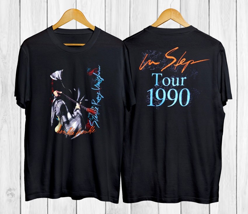 1990 Stevie Ray Vaughan In Step Tour T-Shirt, Stevie Ray Vaughan Vintage Shirt