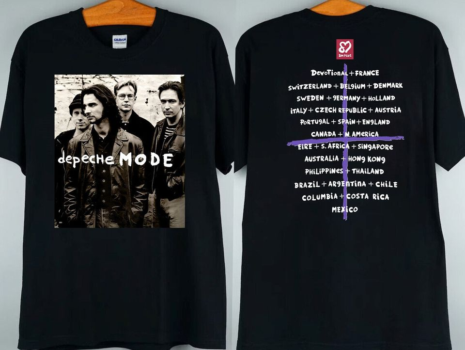 1993 Depeche Mode Faith Devotional World Tour T-Shirt Black