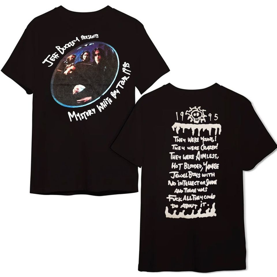 1995 Jeff Buckley Mystery Shirt, Jeff Buckley Mystery White Boy Tour 1995 Unisex T-Shirt Black