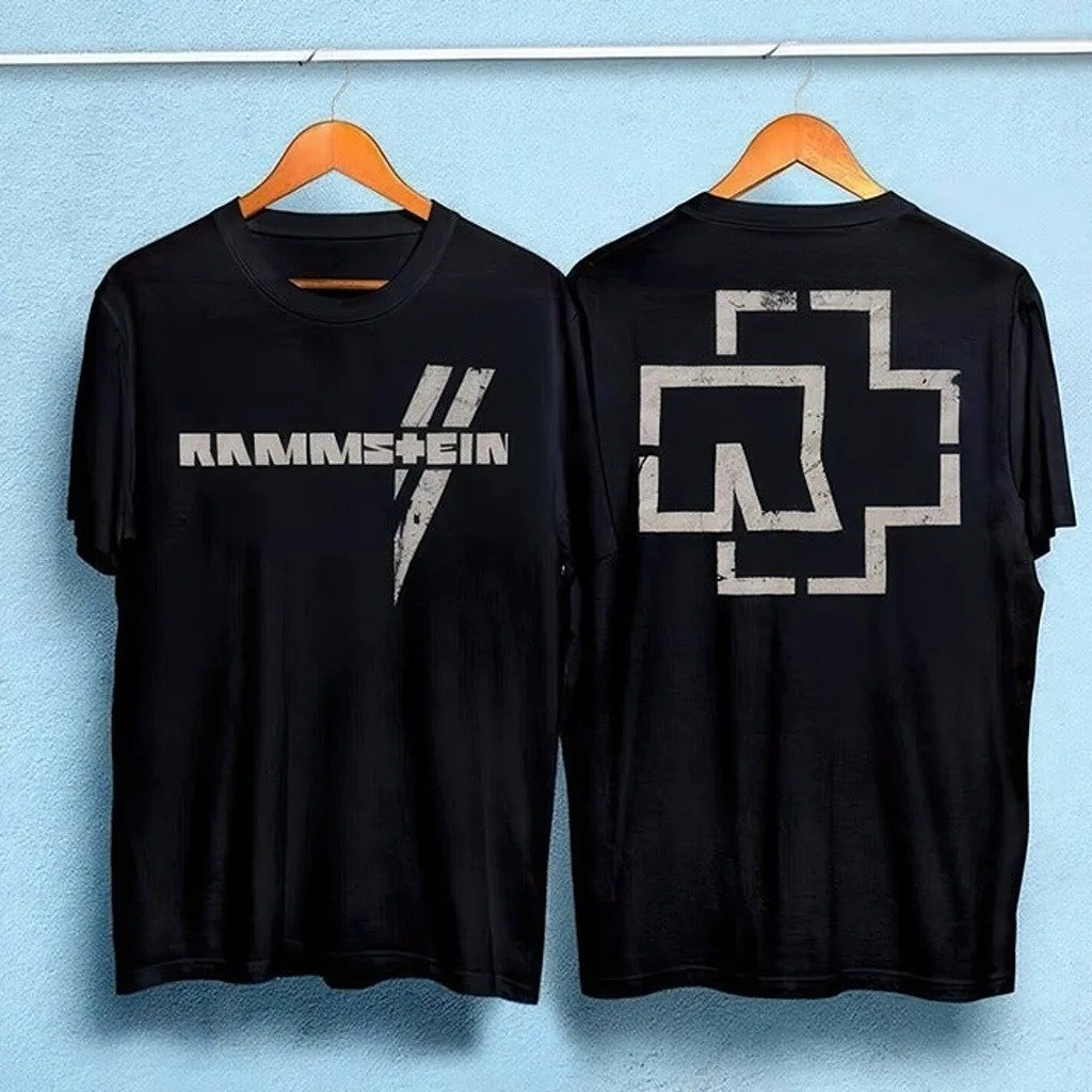 2 Sided Rammstein Band 90S Shirt Premium Shirt Ablum Music Shirt Fan Shirt Tour  Unisex T-Shirt Black