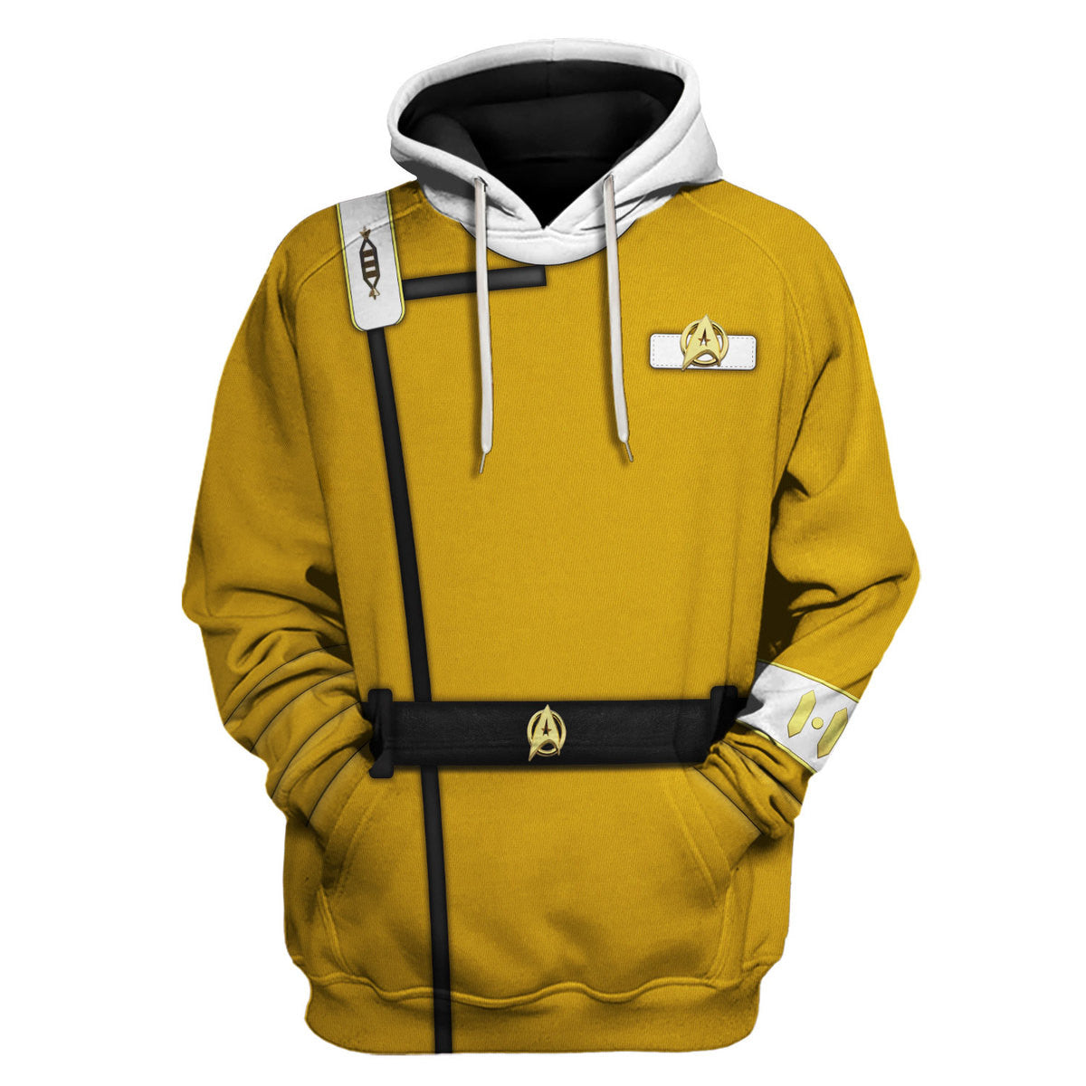 Wrath Of Khan Kirk Spock Starfleet Yellow hoodie