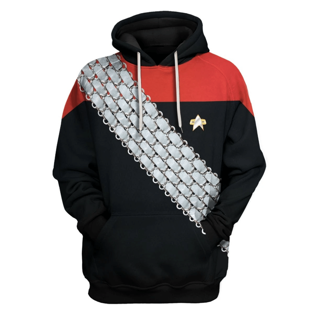 Deep Space Nine Worf Red Apparel Hoodie