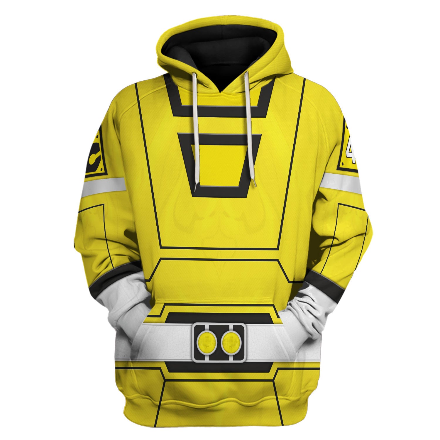 Yellow Power Rangers Turbo hoodie