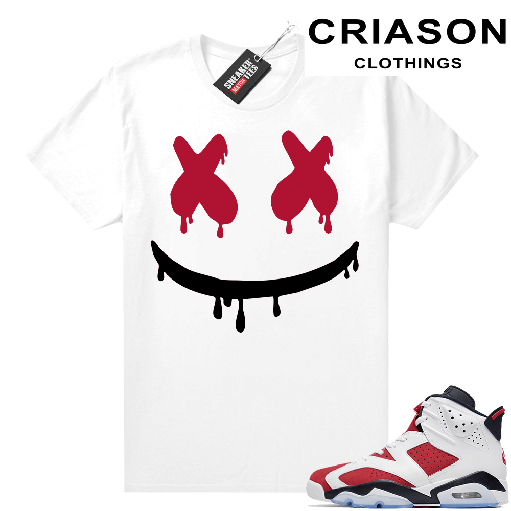 2021 Carmine Jordans Match White Smiley Drip - Criason Store