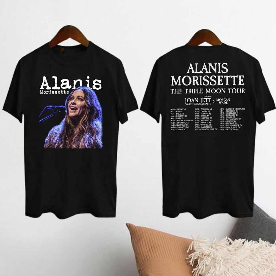 2024 Alanis Morissette The Triple Moon Tour Unisex T-Shirt Black