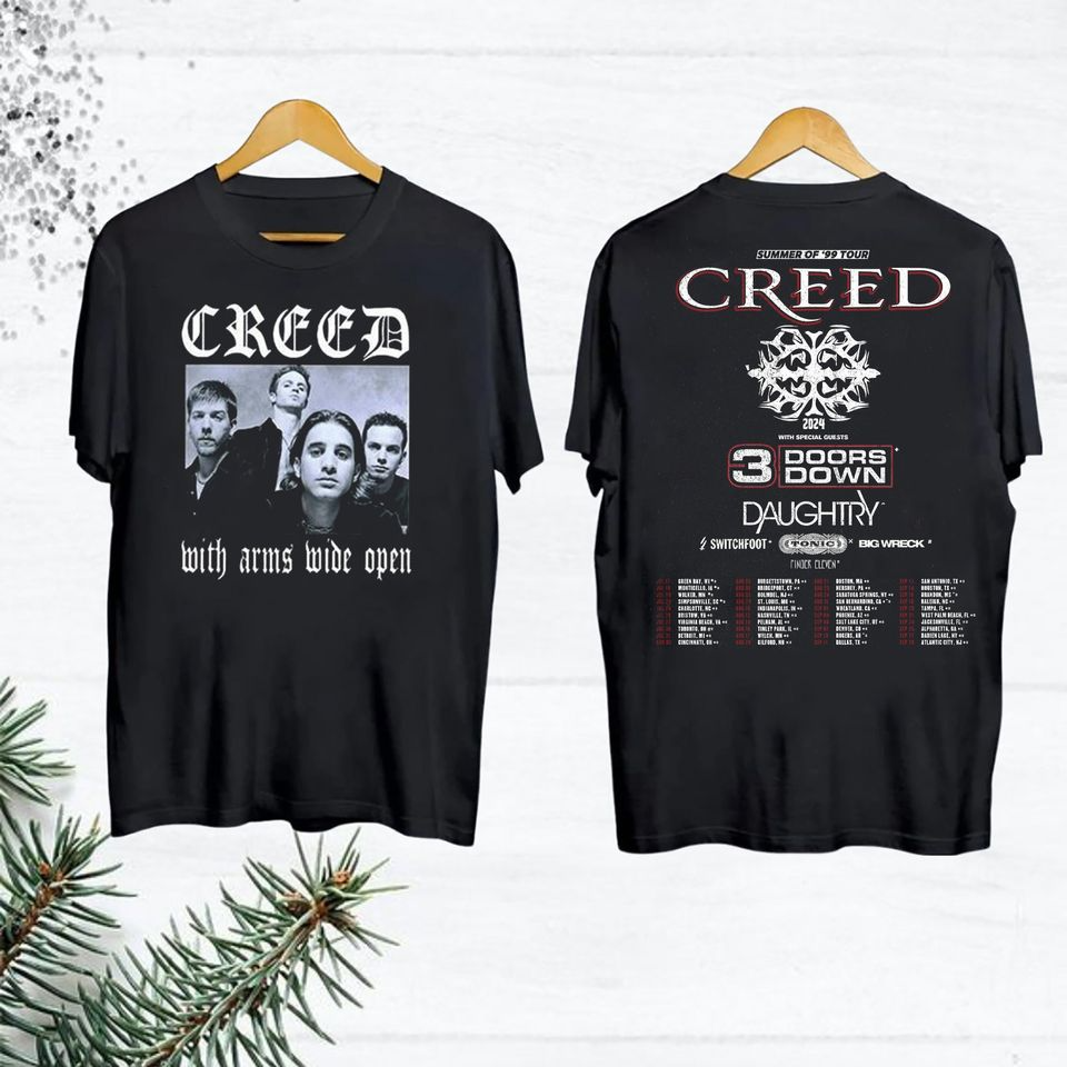 2024 Creed Band Tour Vintage Unisex T-Shirt Black