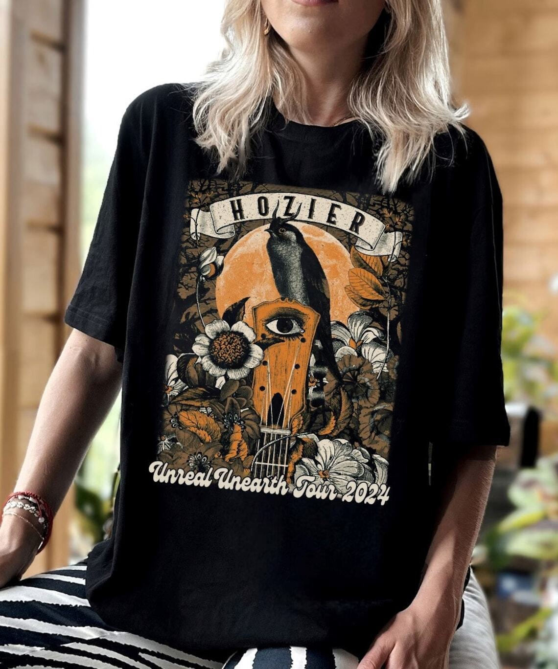 2024 Hozier Unreal Unearth Tour T-Shirt, 2024 Hozier Poster Shirt, Hozier Rock