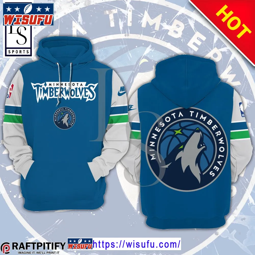 2024 Minnesota Timberwolves Blue Hoodie