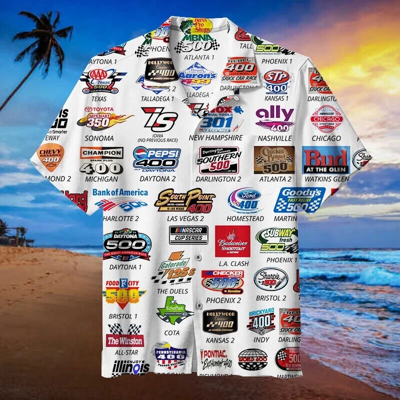 2024 NASCAR Racing Unisex Hawaiian Shirt For Fan, Gift For Man S-5XL Us Size