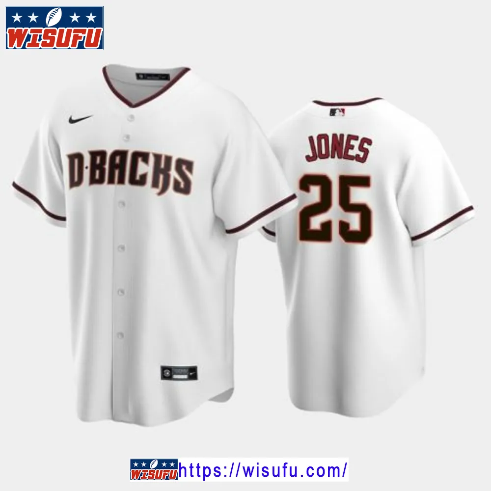 2024-23 Draft Arizona Druw Jones 25 Diamondbacks White Home Jersey