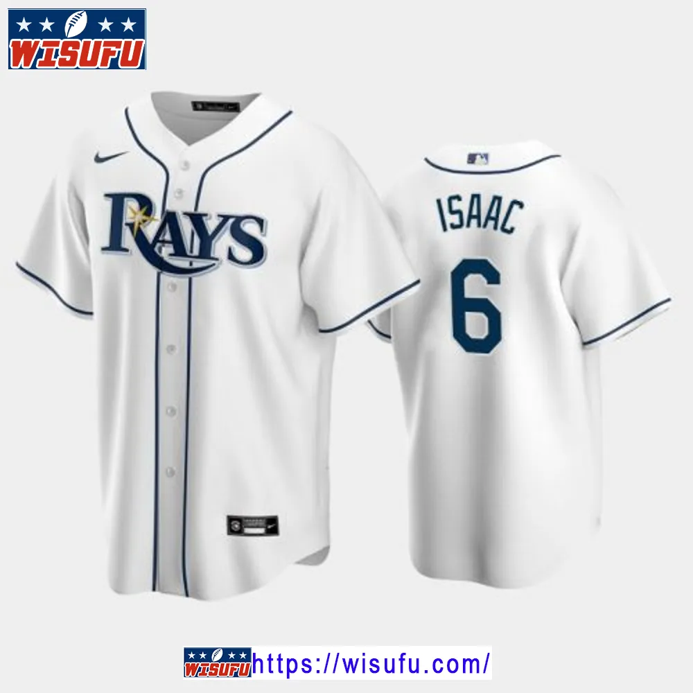 2024-23 Draft Tampa Bay Rays Xavier Isaac 6 White Home Jersey