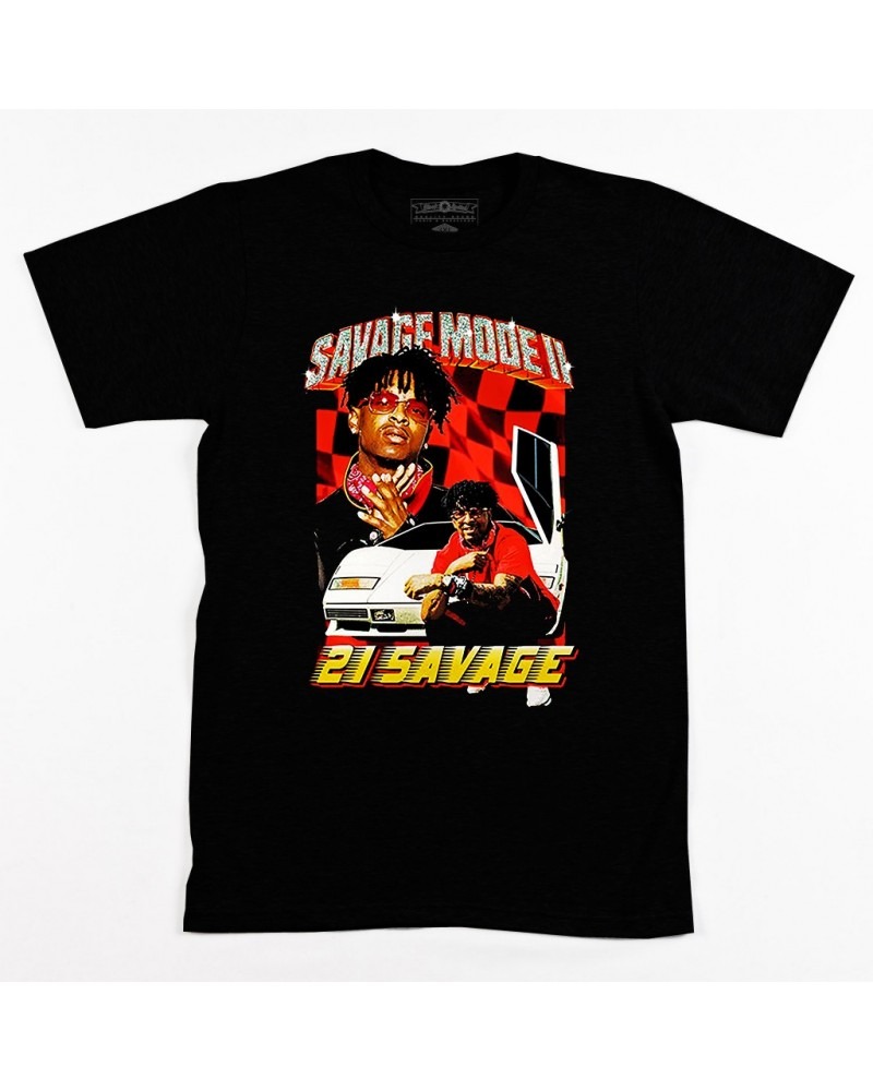 21 Savage Mode Retro Racing Tee - Black