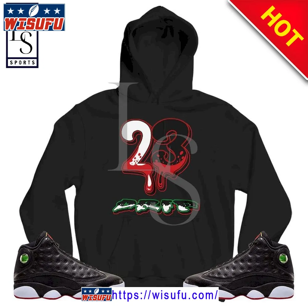 23 Dripping Sneaker Match Retro Playoffs Hoodie