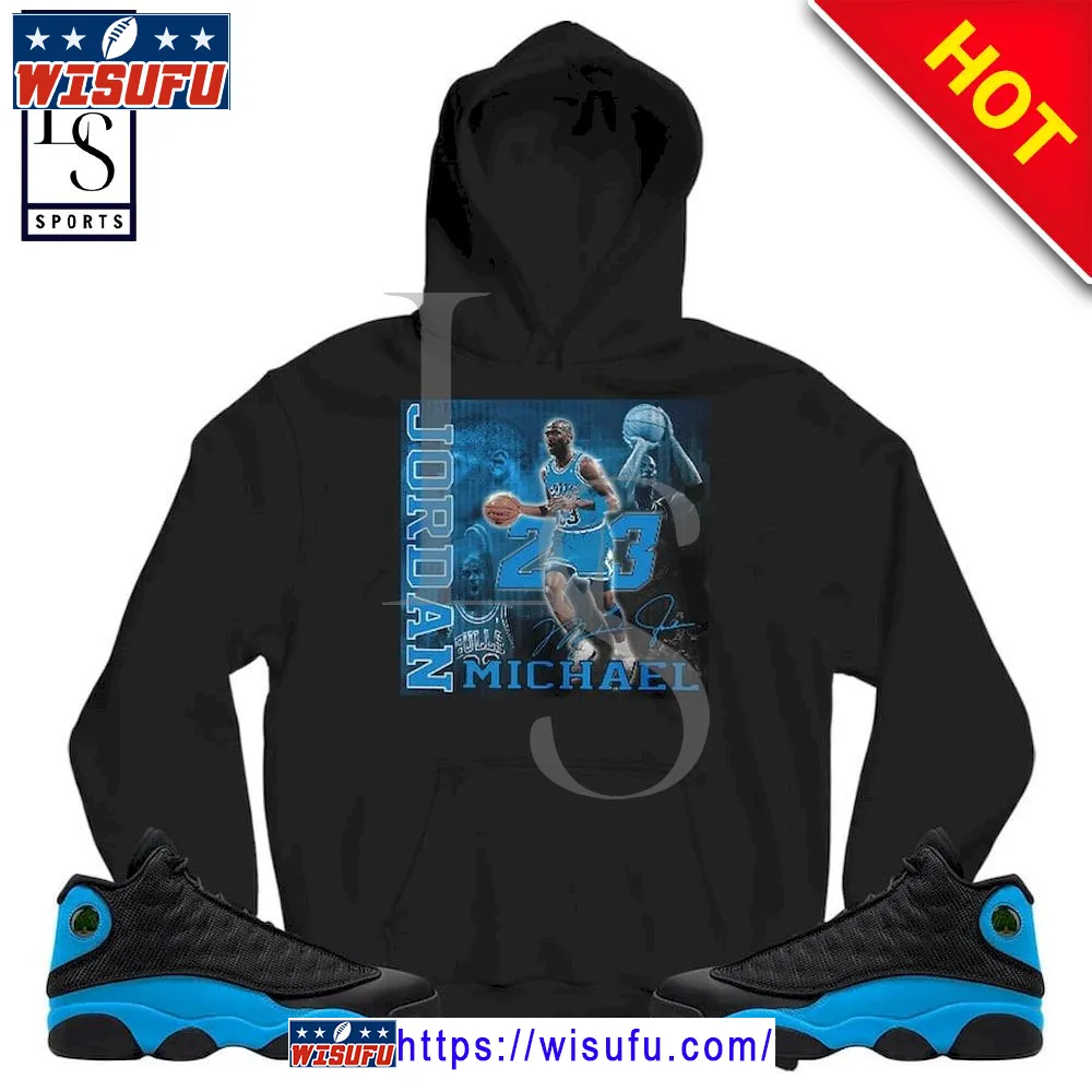 23jd Signature2 Sneaker Match Black University Blue Hoodie