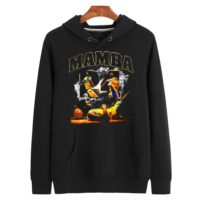 24 GOAT MAMBA Basketball  Vintage Bootleg Graphic Unisex Hoodie 