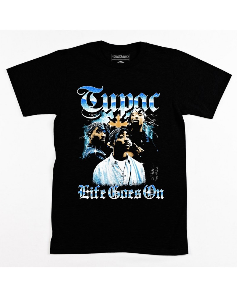 2PAC Life Goes On Tee - Black