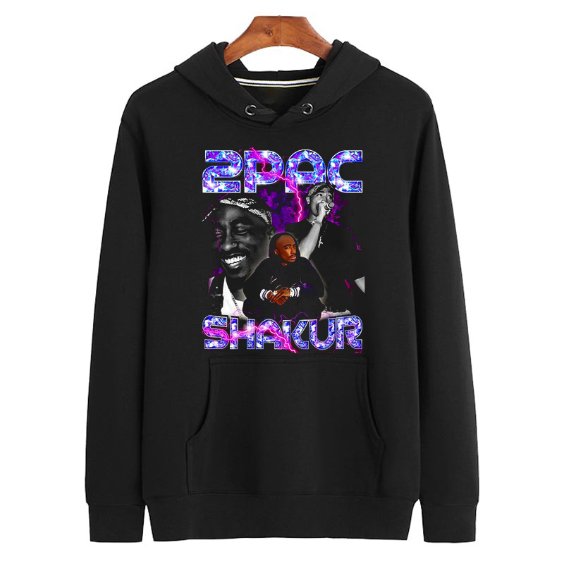 2PAC SHAKUR V2 Makaveli Rapper Vintage Bootleg Graphic Unisex Hoodie 