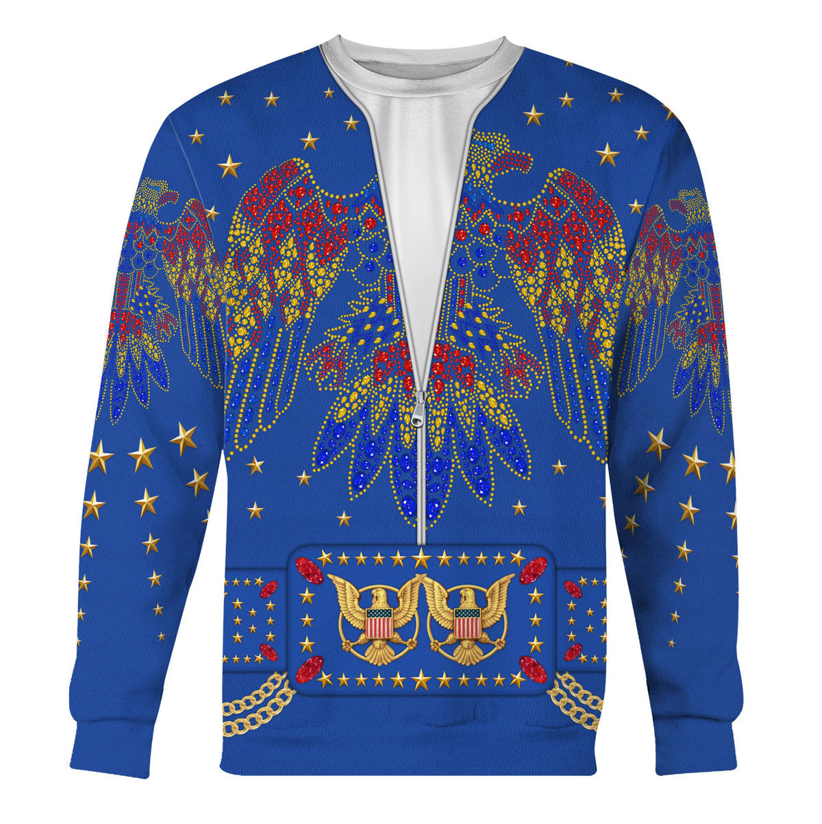 Gearhomie Elvis EAGLE Blue Costume cosplay sweatshirt