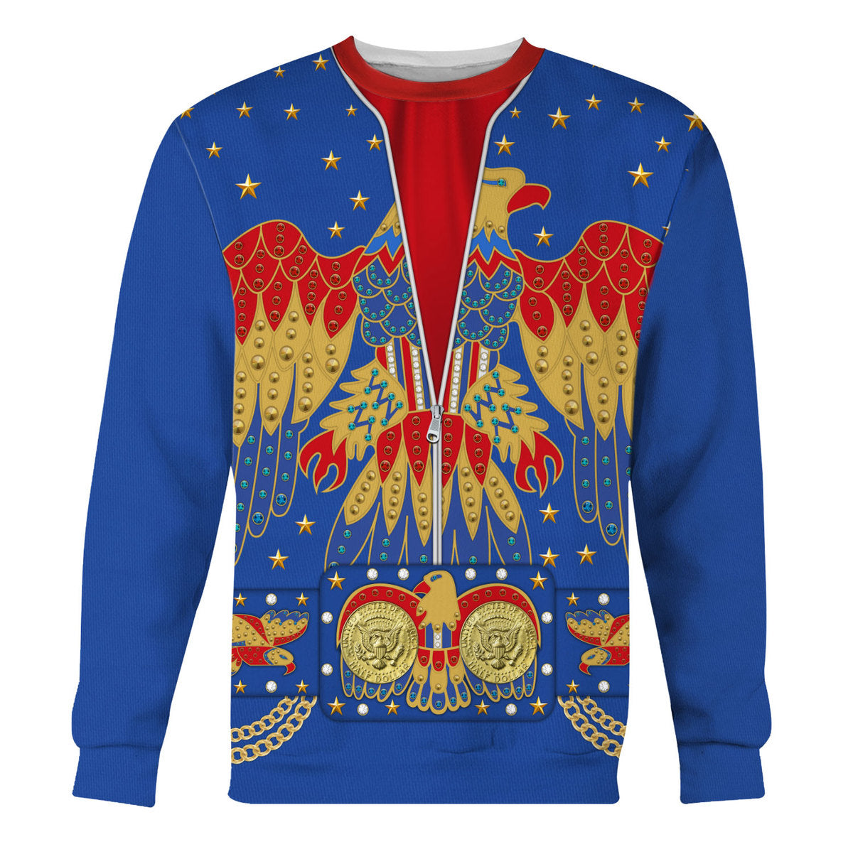 Gearhomie Elvis EAGLE Blue Costume sweatshirt