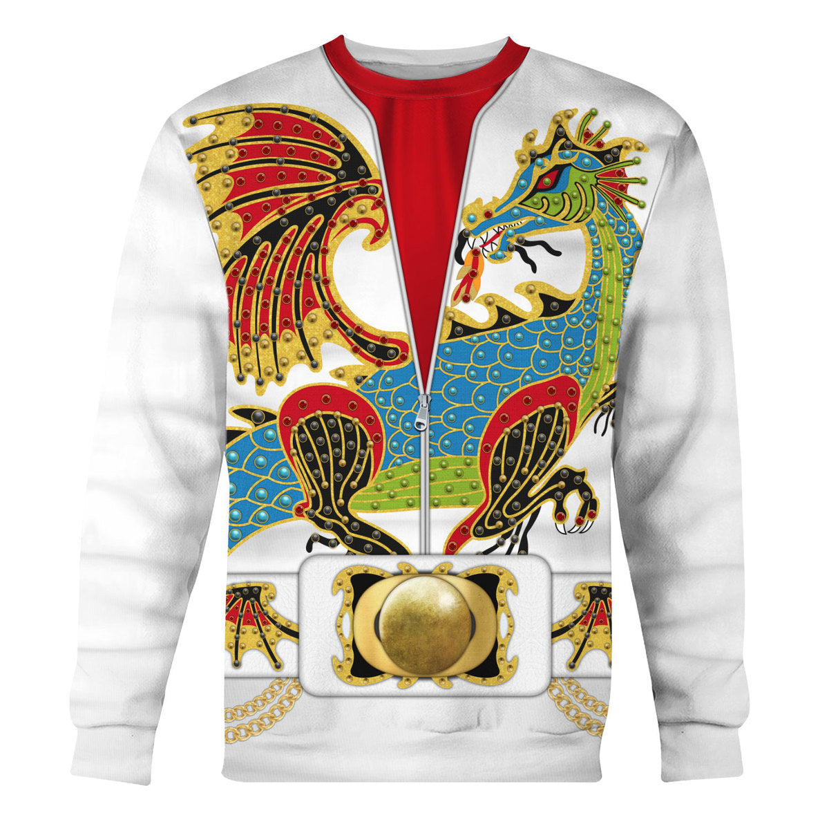 Gearhomie Elvis Presley The Dragon Outfit Costume sweatshirt