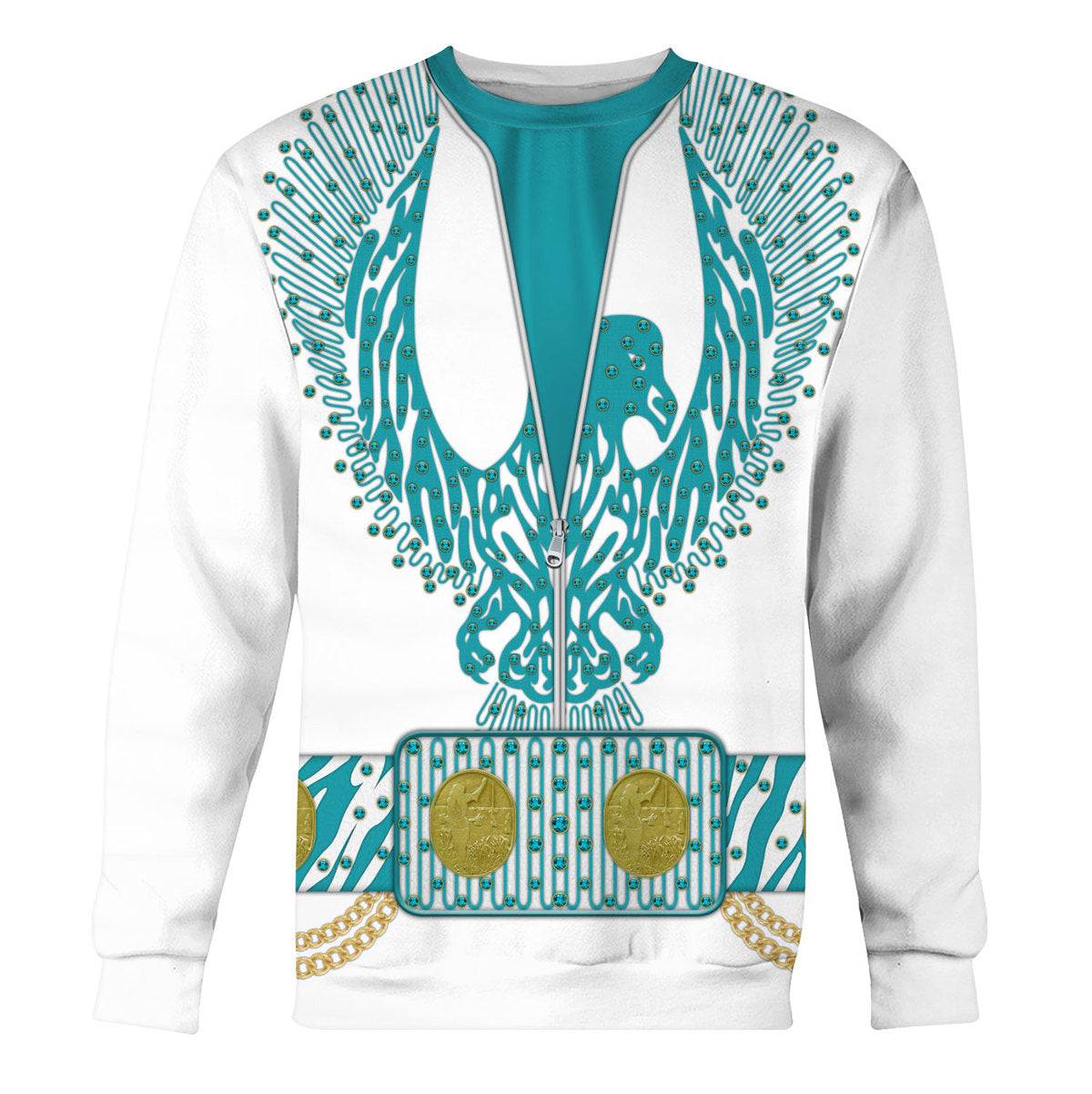 Gearhomie Elvis Turquoise Phoenix Costume sweatshirt