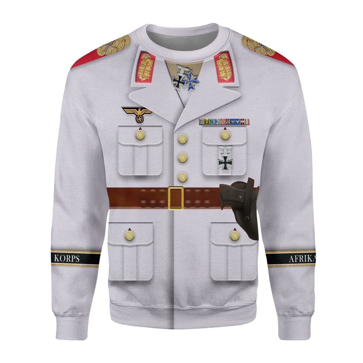 Gearhomie Erwin Rommel WWII German Soldier Costume sweatshirt