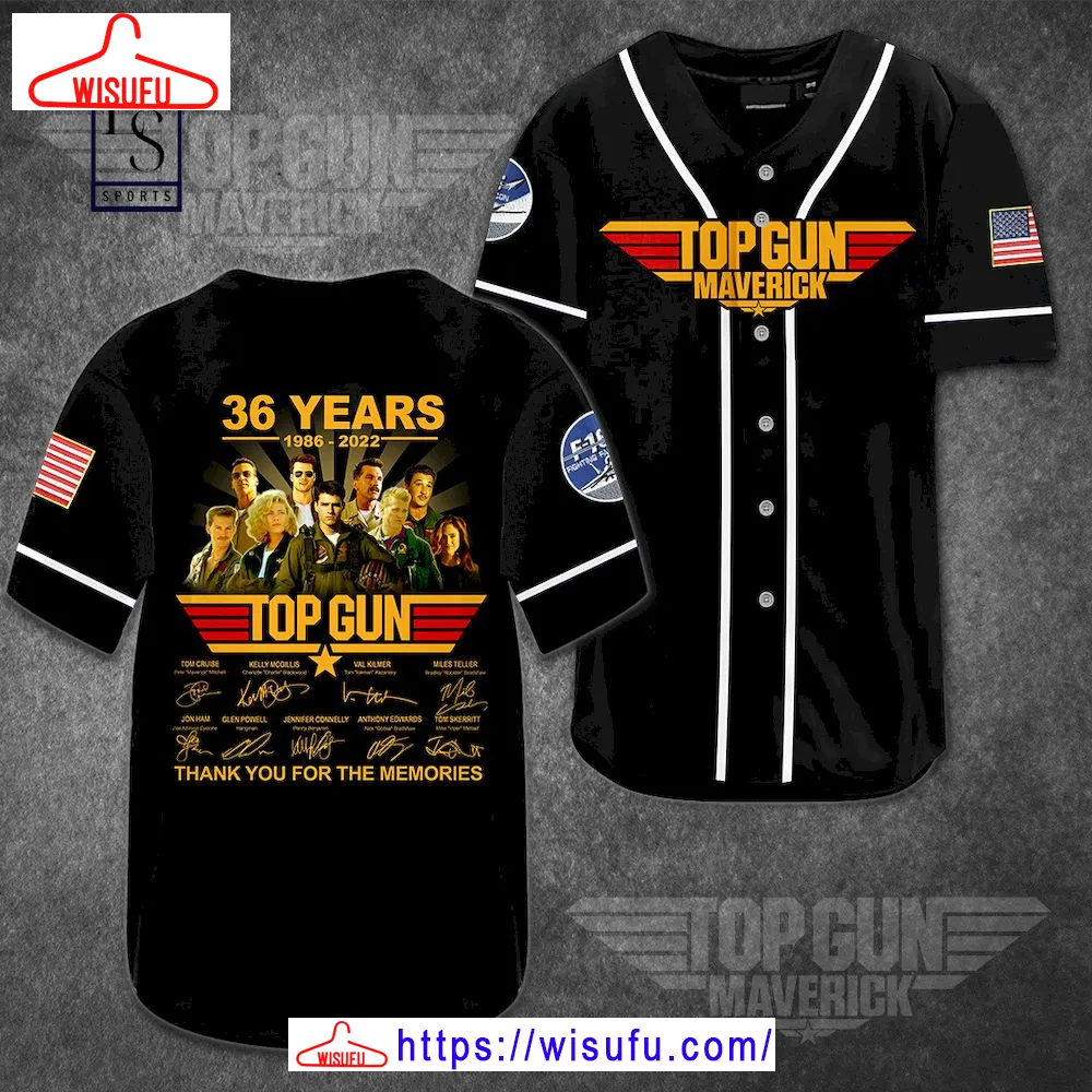 36 Years Top Gun Maverick Baseball Jersey, New Fashion Gifts