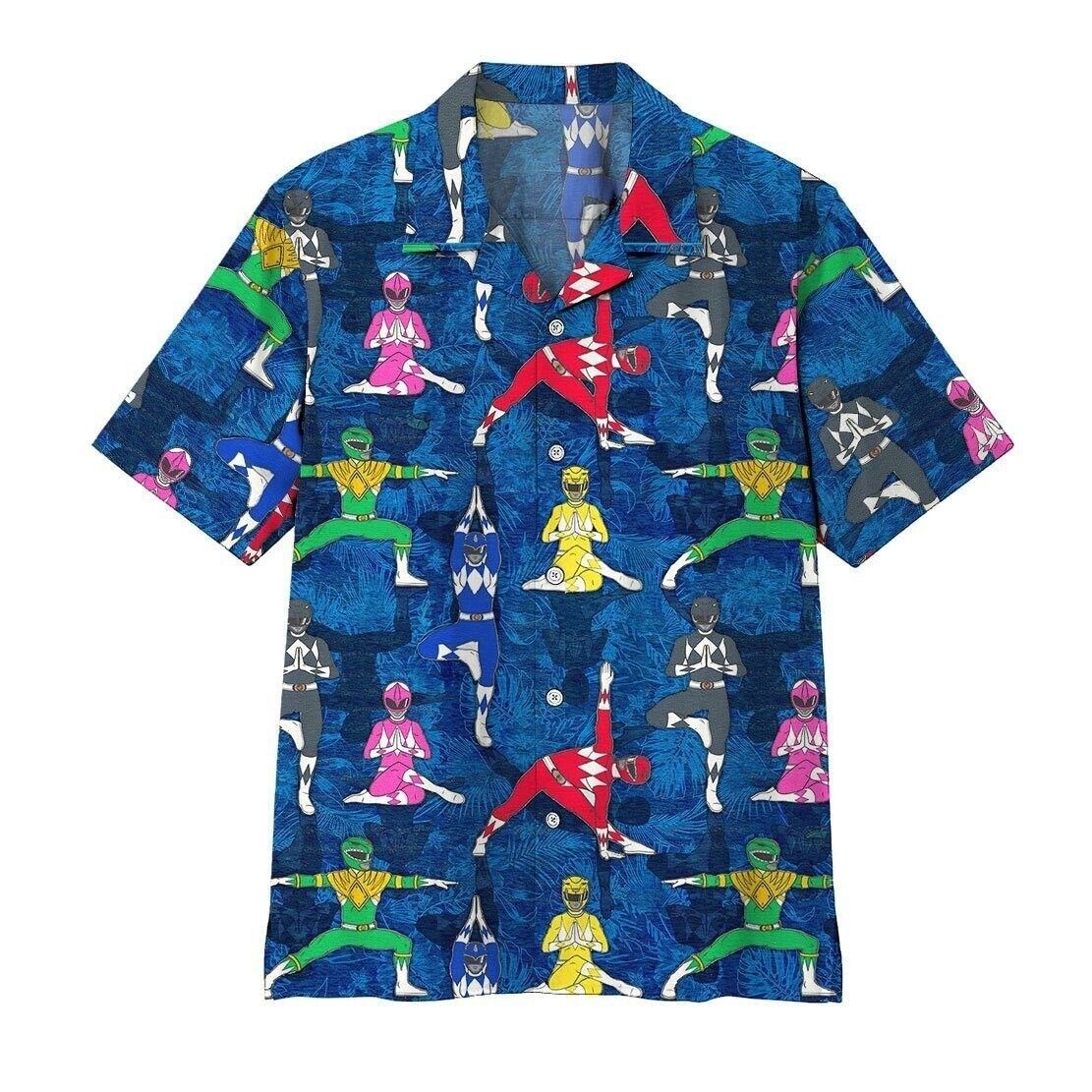 3D Yoga Mighty Morphin Power Hawaiian Shirt For Fan, Beach Shirt, S-5XL US SIZE