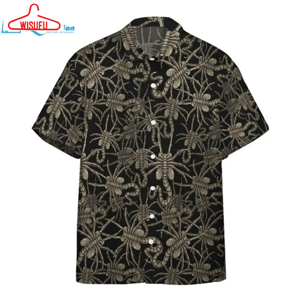 3d Alien Face Hugger Hawaii Shirt Hawaiian Print 3d, Best Gift Ideas, New Fashion Gifts