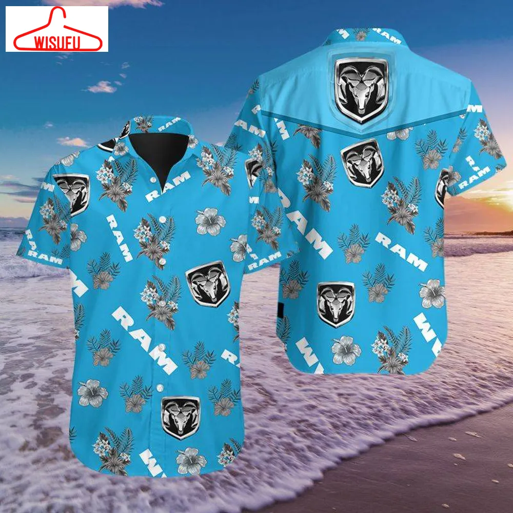 3d All Over Printed Dodge Ram Dvt Hawaiian Shirts Ver 1 (blue), New Hawaiian Holiday Outfits, New Fashion Gifts