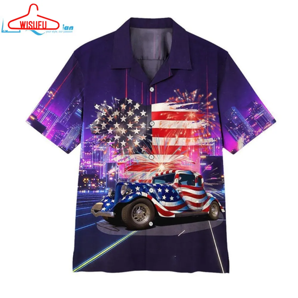 3d American Flag Rod Hawaii Shirt Hawaiian Print 3d, Best Gift Ideas, New Fashion Gifts