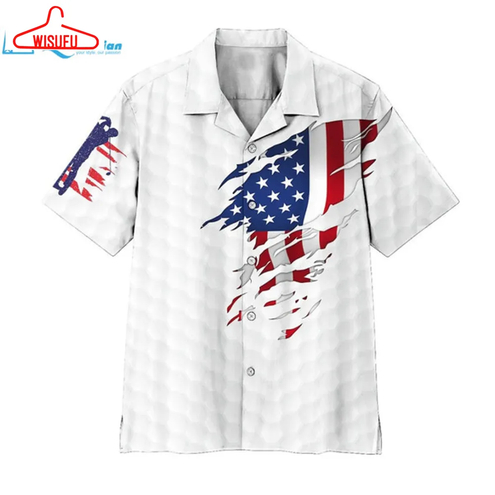 3d American Golf Hawaii Shirt Hawaiian Print 3d, Best Gift Ideas, New Fashion Gifts