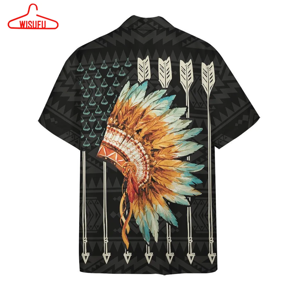 3d American Native Flag Hawaii Shirt, New Fashion Gifts