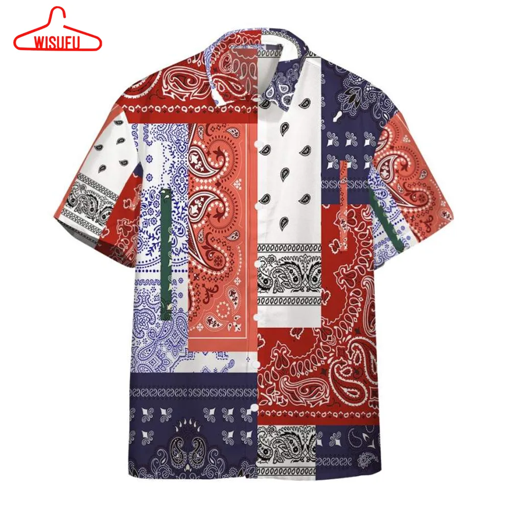 3d Bandana Hawaii Custom Shorts Sleeve Shirt, High Quality All Over Print Hawaiian Shirt, Best Gift Ideas, New Fashion Gifts