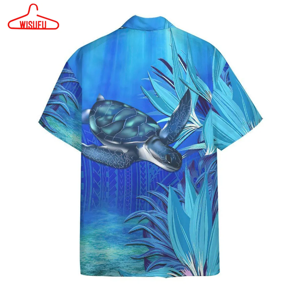 3d Blue Turtle Paradise Hawaii Shirt, New Fashion Gifts