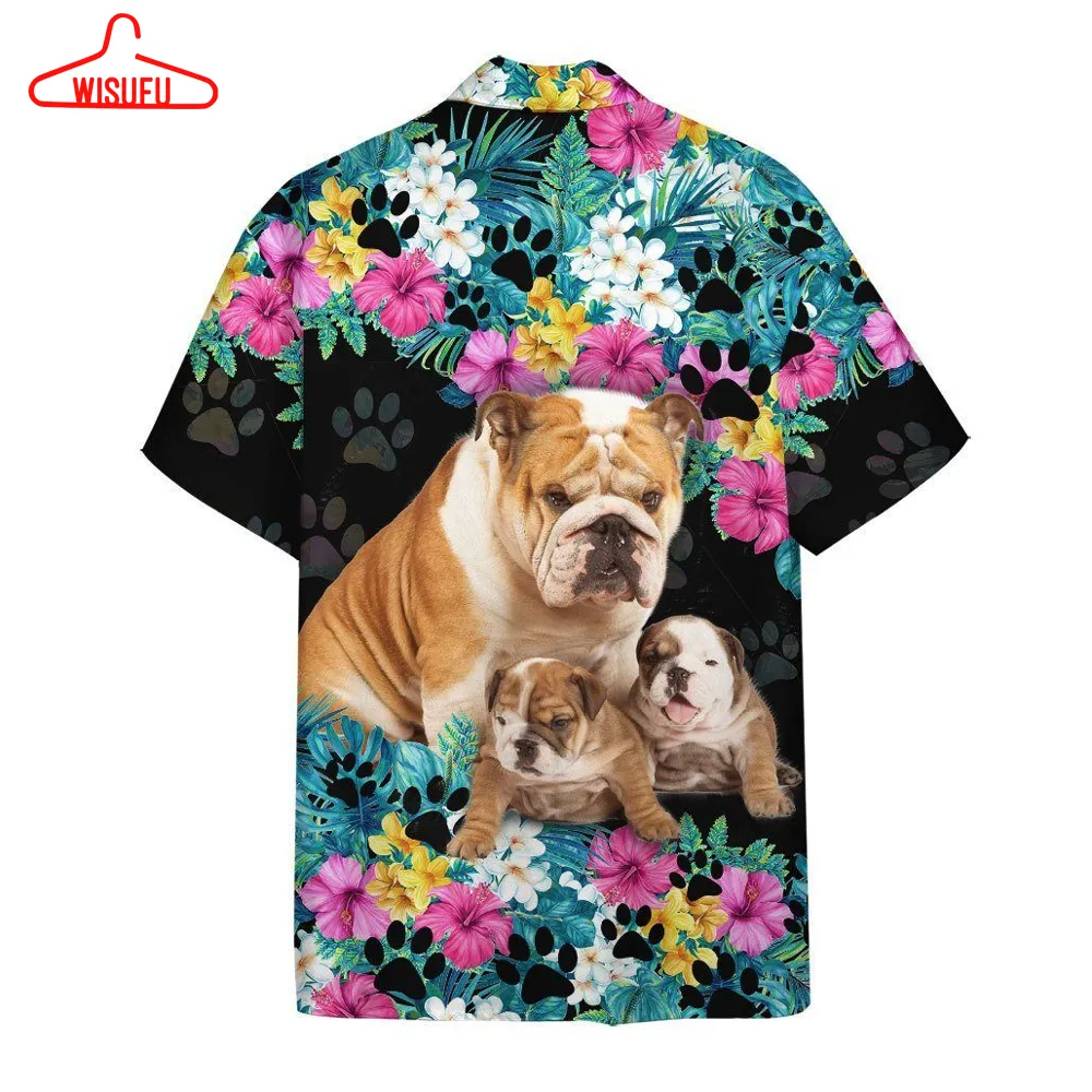 3d Bulldog Mother Day Hawaii Shirt, New Fashion Gifts