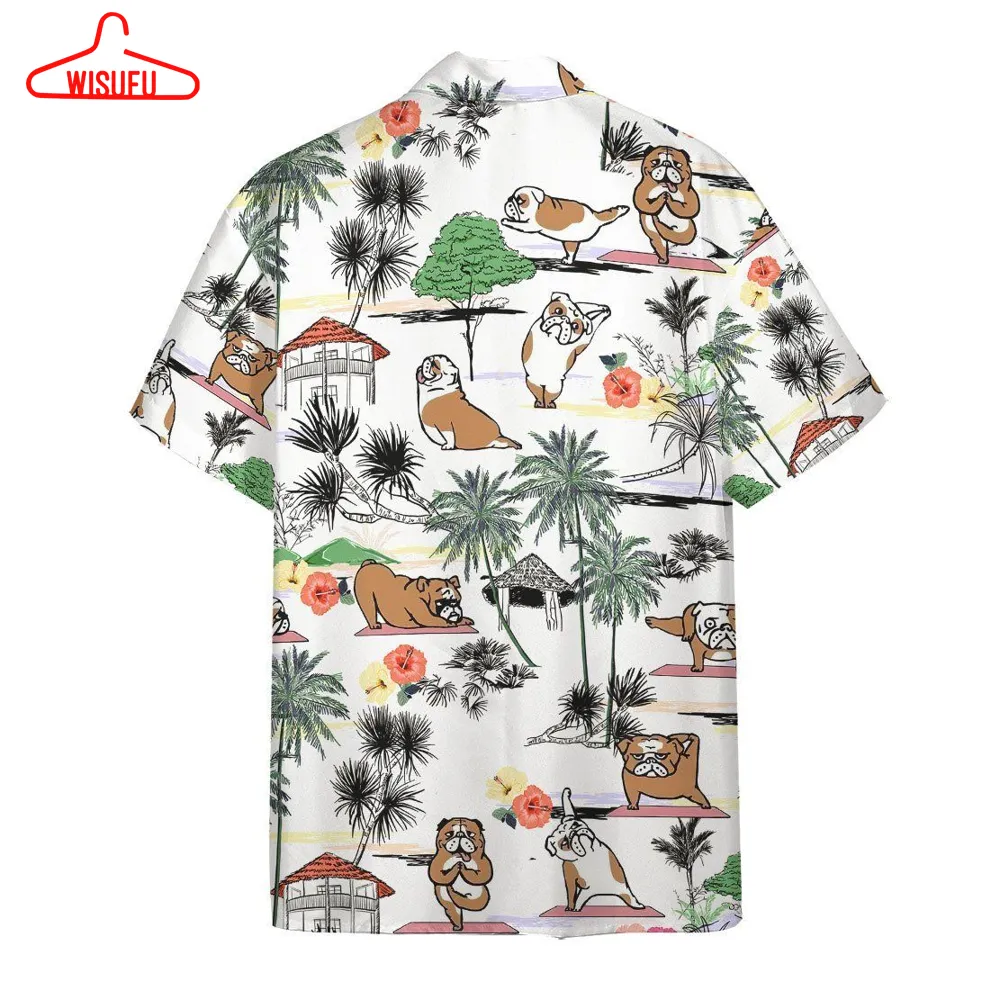 3d Bulldog Yoga Hawaii Shirt, New Fashion Gifts