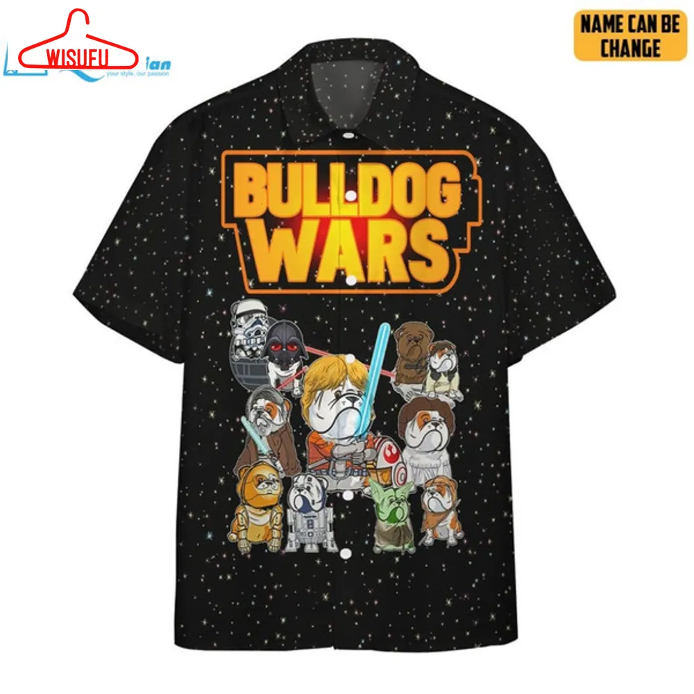 3d Bulldogs Wars Custom Hawaii Shirt Hawaiian Print 3d, Best Gift Ideas, New Fashion Gifts