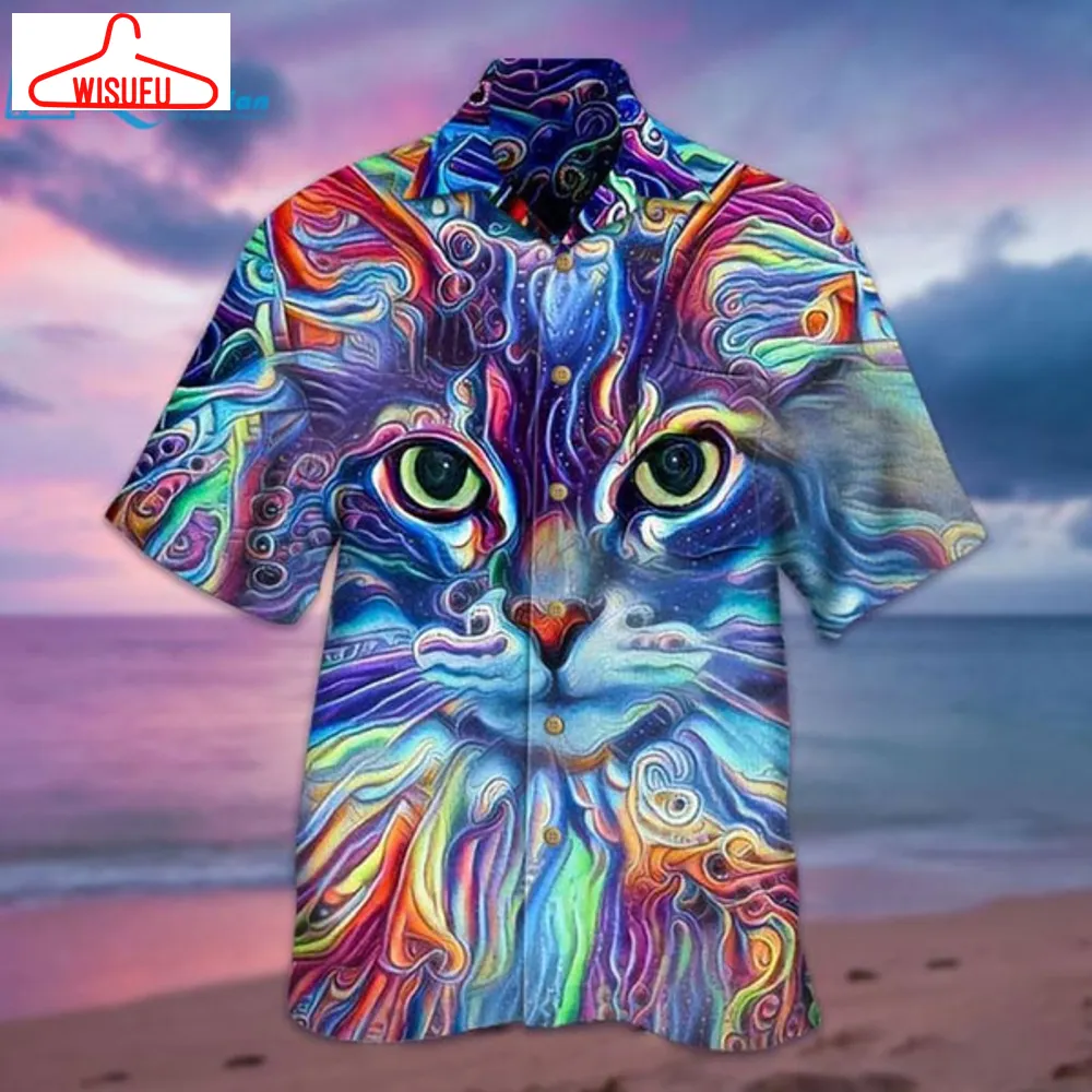3d Cat Hawaiian Shirt, Best Gift Ideas, New Fashion Gifts
