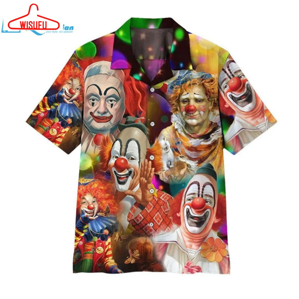 3d Clowns Hawaii Shirt Hawaiian Print 3d, Best Gift Ideas, New Fashion Gifts