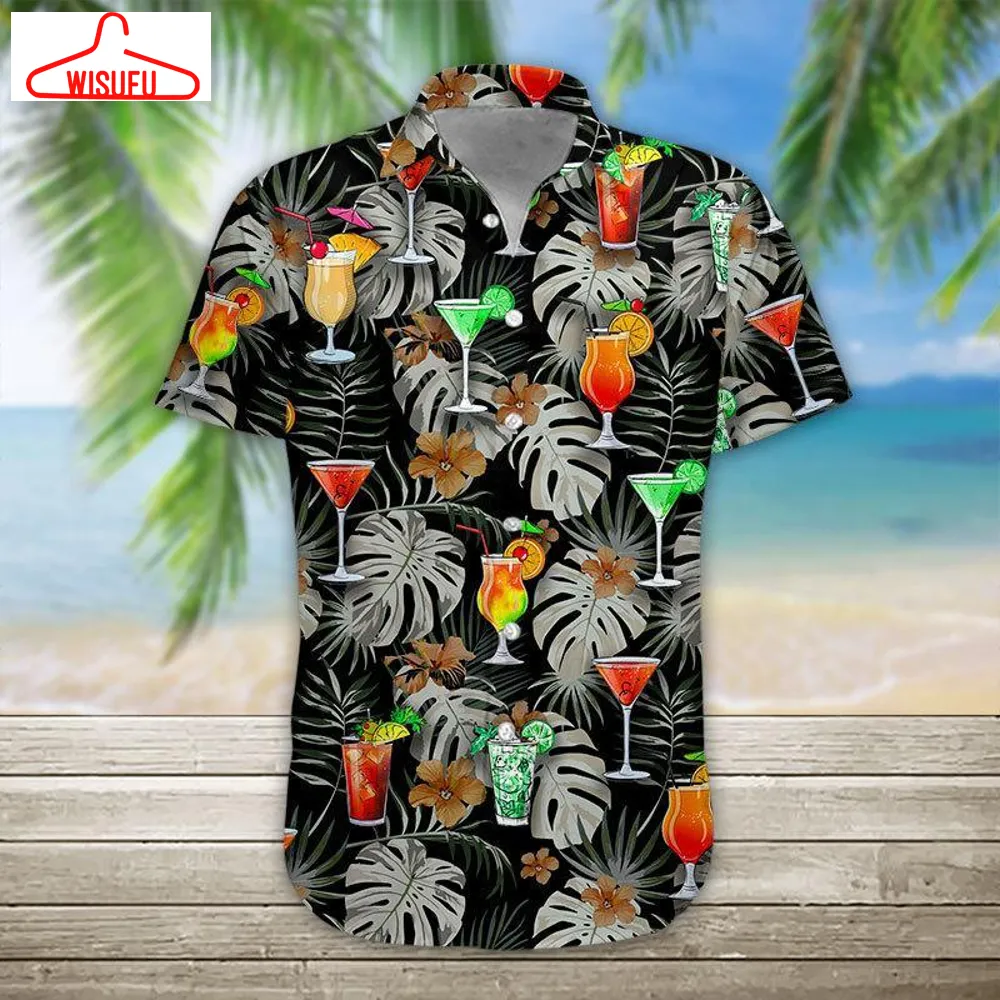 3d Cocktail Hawaii Shirt, New Fashion Gifts