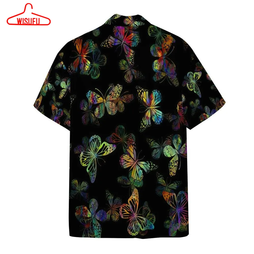 3d Colorful Butterflies Custom Hawaii Shirt, New Fashion Gifts