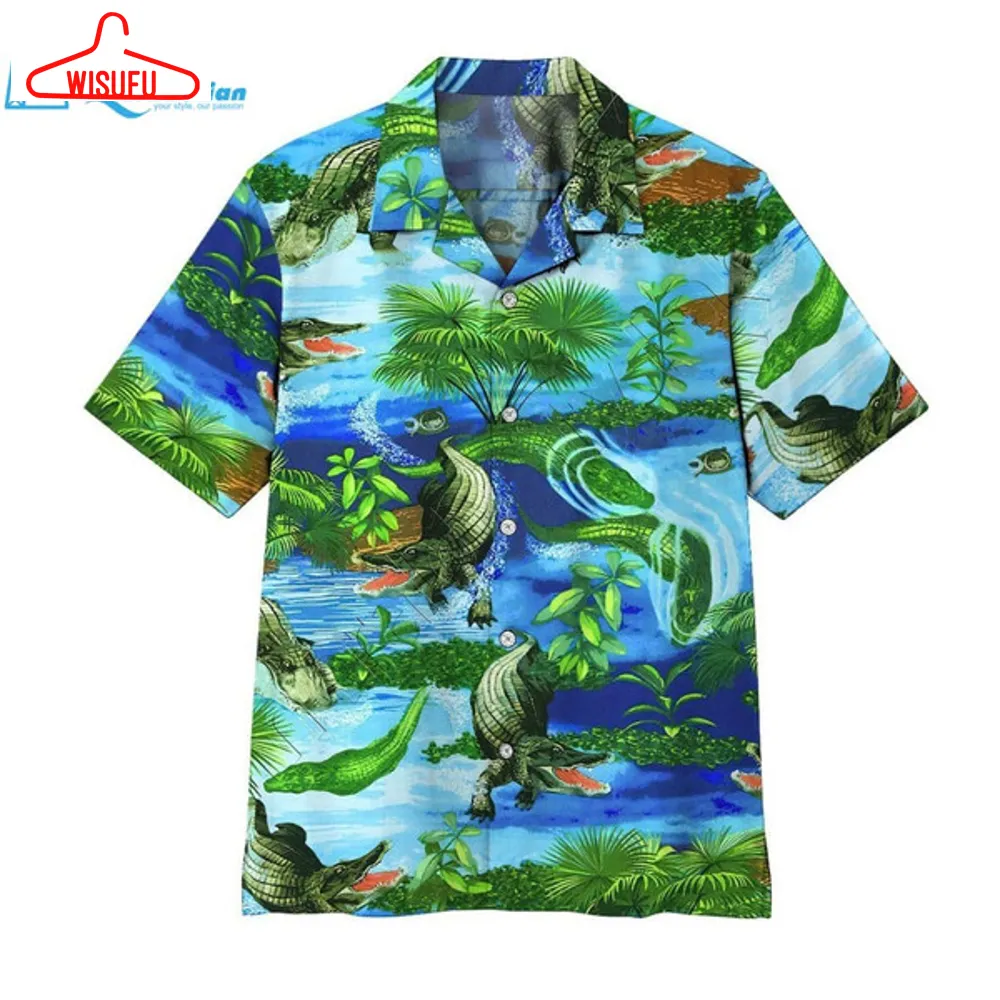 3d Crocodile Hawaii Shirt Hawaiian Print 3d, Best Gift Ideas, New Fashion Gifts