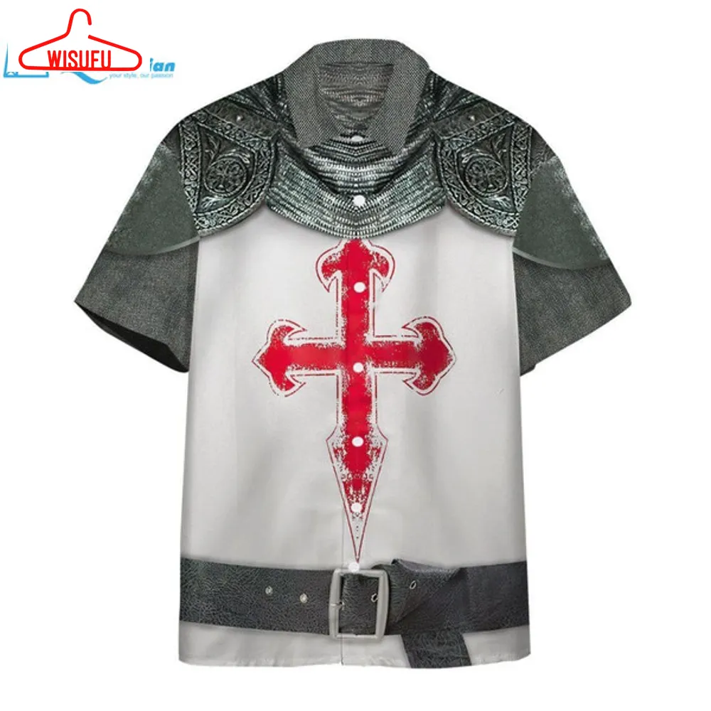 3d Crusader Knight Armou-r Hawaii Shirt Hawaiian Print 3d, Best Gift Ideas, New Fashion Gifts