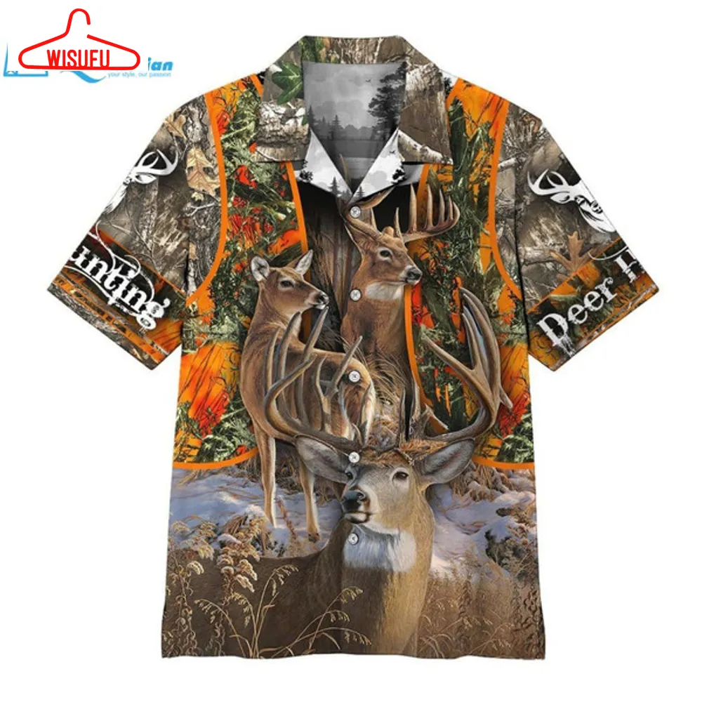 3d Deer Hunting Hawaii Shirt Hawaiian Print 3d, Best Gift Ideas, New Fashion Gifts