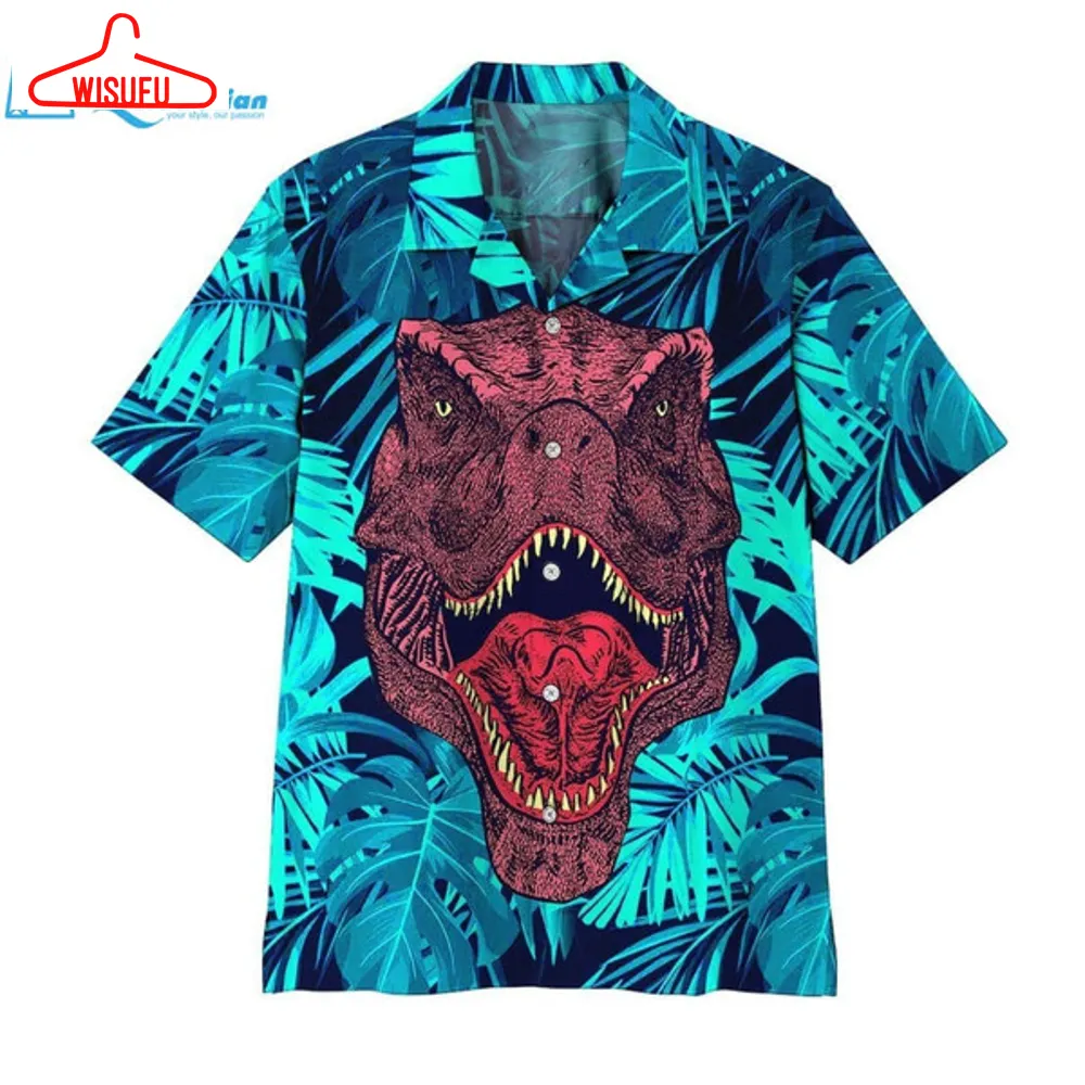 3d Dinosaur Hawaii Shirt Hawaiian Print 3d, Best Gift Ideas, New Fashion Gifts