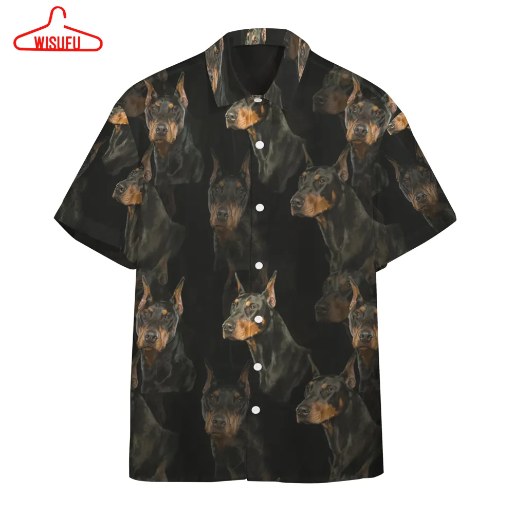 3d Doberman Dogs Custom Hawaii Shirt, High Quality All Over Print Hawaiian Shirt, Best Gift Ideas, New Fashion Gifts