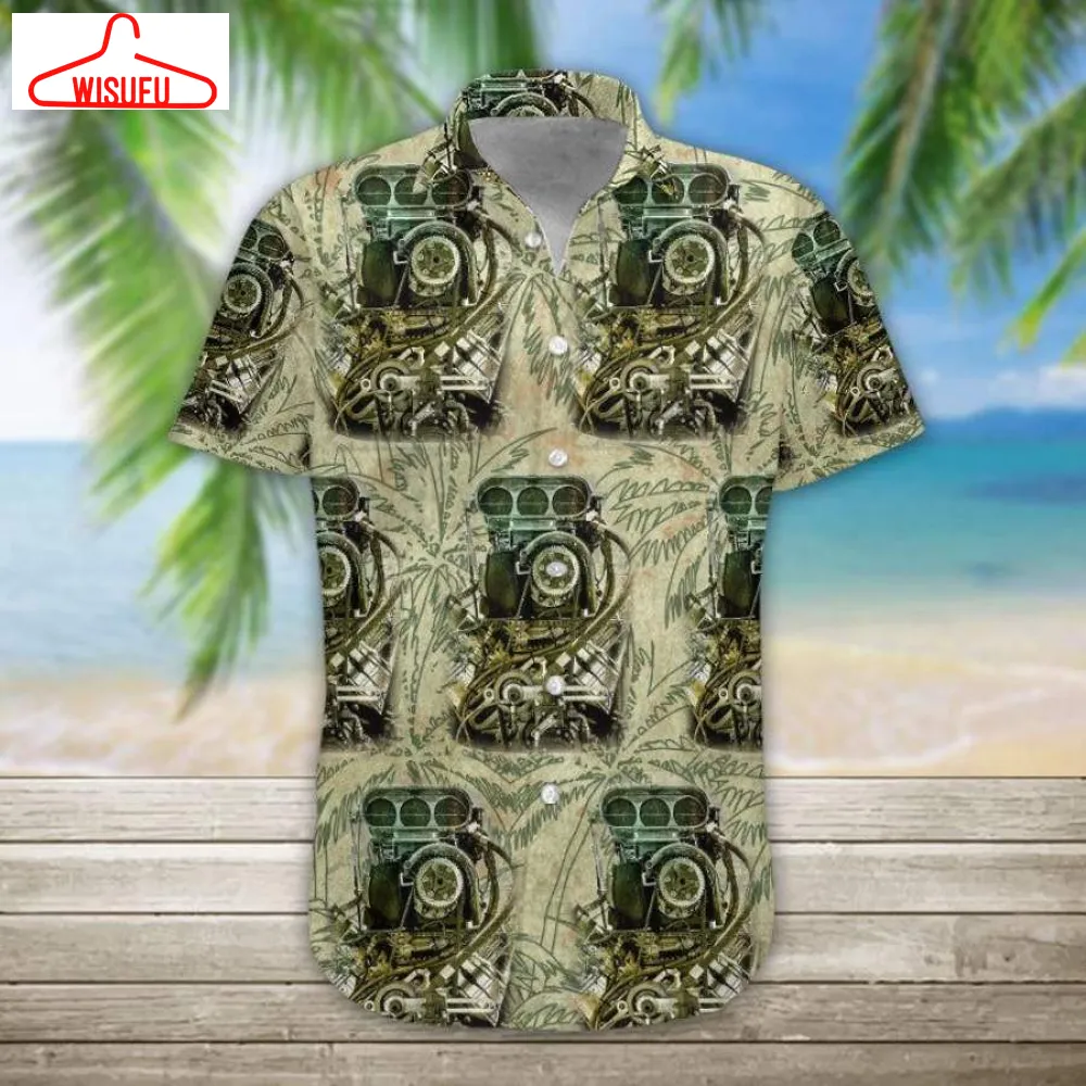 3d Drag Racing Hawaii Shirt, High Quality All Over Print Hawaiian Shirt, Best Gift Ideas, New Fashion Gifts