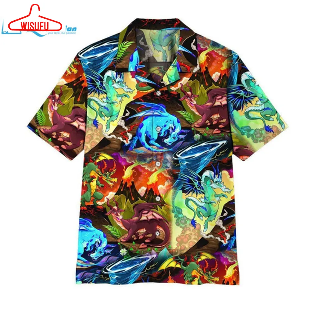 3d Dragon Hawaii Shirt Hawaiian Print 3d, Best Gift Ideas, New Fashion Gifts Vtbl93990